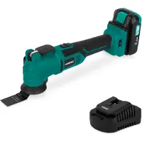 Vonroc Outil multifonction sans fil 20V | Batterie 2.0Ah et chargeur rapide inclus