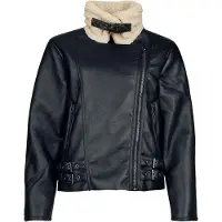TAM Fashion Veste en imitation cuir de - LS PU JK RA44MONDA - XS - L - pour Femme - noir - Taille XS