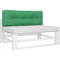 vidaXL Coussin de palette vert 120x40x12 cm tissu