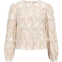 Object Mya Re Long Sleeve Blouse Beige 40 Femme