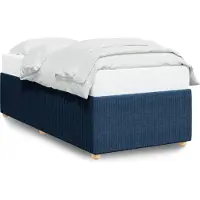 vidaXL Cadre de lit sans matelas bleu 140x190 cm Tissu