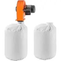 OEM Collecteur de Poussière Mural 1 HP Dépoussiéreur avec Sac Collecte Poussière 79,5 L Système Dépoussiérage Précision Filtration 2,5 microns Collecteur de Sciure pour Travail Bois Atelier Usines