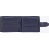 WITTCHEN Portefeuille en cuir pour homme , sobre, bleu marine, cuir naturel