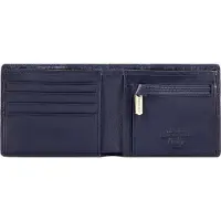 WITTCHEN Portefeuille en cuir pour homme , coupe en diagonale, bleu marine, cuir naturel