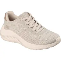 SKECHERS pour femme. 117679 Bobs Squad Waves Baskets beiges Current Look (37), Plat, Lacets, Casuel