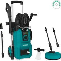 Vonroc Nettoyeur haute pression V24-3 - 2400 W – 180 bars – régulateur de pression | Avec nettoyeur de terrasse, pulvérisateur de mousse et accessoires