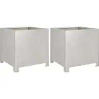 vidaXL Jardinières 2 pcs 40x40x40 cm acier inoxydable