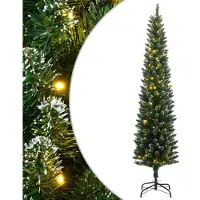 vidaXL Sapin de Noël artificiel mince 150 LED 150 cm