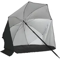 VirtuFit Parasol de plage avec pare-vent 160 cm noir