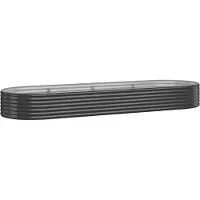 vidaXL Lit surélevé Acier revêtu par poudre 322x100x36 cm Anthracite