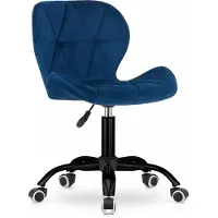 Leobert Fauteuil pivotant Valora NOTO en velours bleu marine | Fauteuil pivotant avec revêtement en velours bleu marine