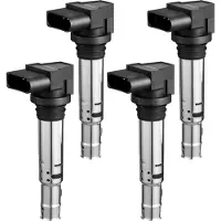 Vevor 4 x bobines d'allumage compatibles avec Audi A1, A3 Seat Alhambra Altea Cordoba Ibiza Leon Toledo Volkswagen Golf Polo Tiguan Vento pour Audi 1.4T 1.8T 1.6L Volkswagen 1.4L 1.6L