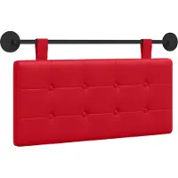 vidaXL Tête de lit suspendue en similicuir rouge
