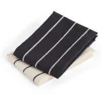 HAY Outdoor Market Torchon Black with beige stripe