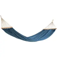 HAY Outdoor Market Hamac Blue with beige stripe