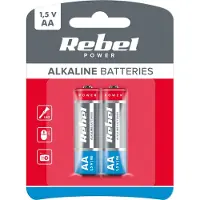 Rebel BAT0067B Piles alcalines VIPOW LR6 2pcs/bl.