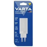 Varta 57956 101 401 Chargeur High Speed Charger Prise USB - 3 x USB, USB-C, blanc, blister
