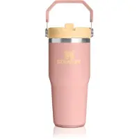 Stanley IceFlow Flip Straw 2.0 Tumbler gourde thermos en acier inoxydable Peach Rose 410 ml