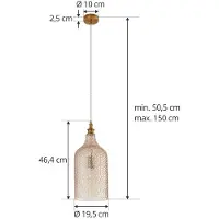 LINDBY Suspension , Drakar, dimmable, Beige, Salon / séjour, Verre, Vintage / rétro