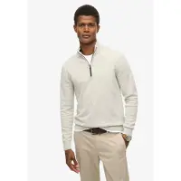 Superdry pour homme. M6110690A Essentials Half Zip Sweater gris (XL), Casuel, Coton