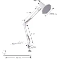 LINDBY - Undra LED Lampe de Table Blanc