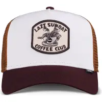 Djinns Casquette 'Coffee Club' marron / brun foncé / blanc