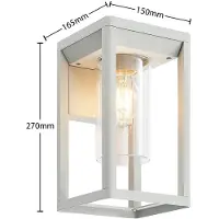 LINDBY Estami Applique DExtérieur, Gris Argenté