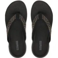SKECHERS Go Walk Flex Sandal Maren Damen Zehentrenner Schwarz