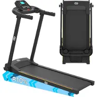 Infinity Goods Tapis de course - - Avec inclinaison - Pliable - 132 x 60 x 117 cm - Noir