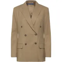 Ralph Lauren pour femme. 211977096001 Blazer croisé en laine marron (40), Beige, Casuel