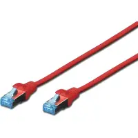 Digitus Câble patch RJ45 SF/UTP Cat5e 2.00m rouge protection de levier polybag