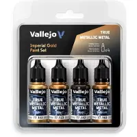 Vallejo True Metallic Metal Set Or Impérial, 4 Flacons-