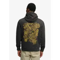 Superdry pour homme. M2014485A Sweat à capuche Tokyo Narrative Loose Hood noir (M), Casuel, Coton
