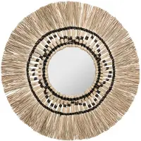 Atmosphera Miroir mural en Roseau et Verre D 78 cm