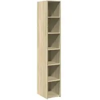 vidaXL Highboard chêne Sonoma 30x41x185 cm Matériau dérivé du bois