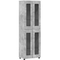 vidaXL Haut Armoire Gris béton 60 x 35 x 182 cm Bois d'ingénierie