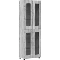 vidaXL Haut Armoire Gris Sonoma 60 x 35 x 182 cm Bois d'ingénierie