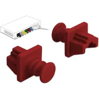DeLOCK RJ45 Protection anti-poussière pour prise femelle 10 pièces rouge