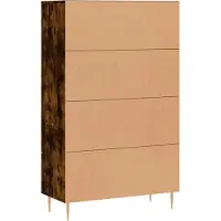 vidaXL Highboard chêne fumé 69,5x31x115 cm Bois composite