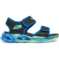 SKECHERS Sola Glow Sandal Jongens Sandalen - Zwart - Maat 32