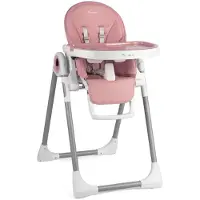 Nukido Chaise de salle à manger pour enfants avec table Belo rose