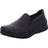 Rieker Chaussures pour femmes : chaussures basses, mocassins, ballerines, couleur noire, style décontracté