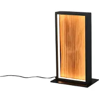 TRIO Lampe de table LED, bois, variateur d'intensité tactile, H 30,3 cm