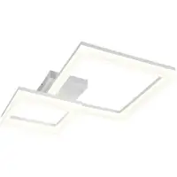 TRIO LED, plafonnier, métal, blanc mat, SMD, L 62 cm