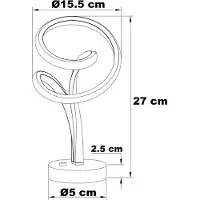 LumenXL Lampe de table design à variateur Silke - chrome