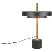 TRIO Lampe de table design Keaton noir avec or