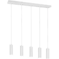 TRIO Suspension 5 lumières Soka blanc