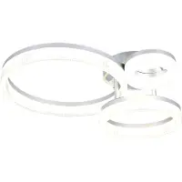 TRIO Reality Leuchten : Plafonnier LED MOVA, blanc, dimensions : 51 x 12,50 x 40,50 cm