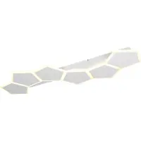 TRIO -Leuchten : Plafonnier LED ZAYA, dimensions 99 x 4,50 x 39,50 cm, couleur blanche