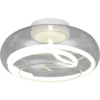 TRIO Lampe de plafond à design Tarsia blanc Ø 40cm